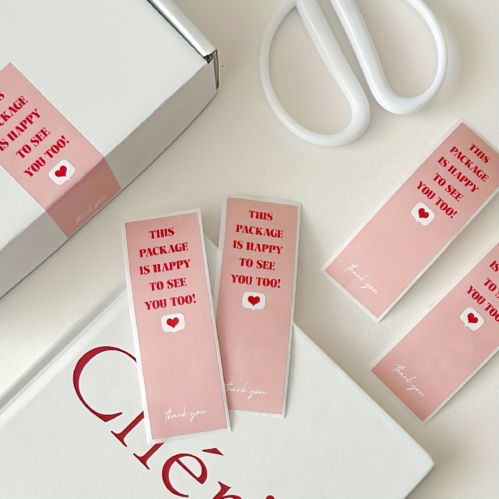 

100pcs Self-adhesive Labels For Sealing Boxes, Diy Gift Wrapping & Packaging - Matte , Rectangular Shape, Letter