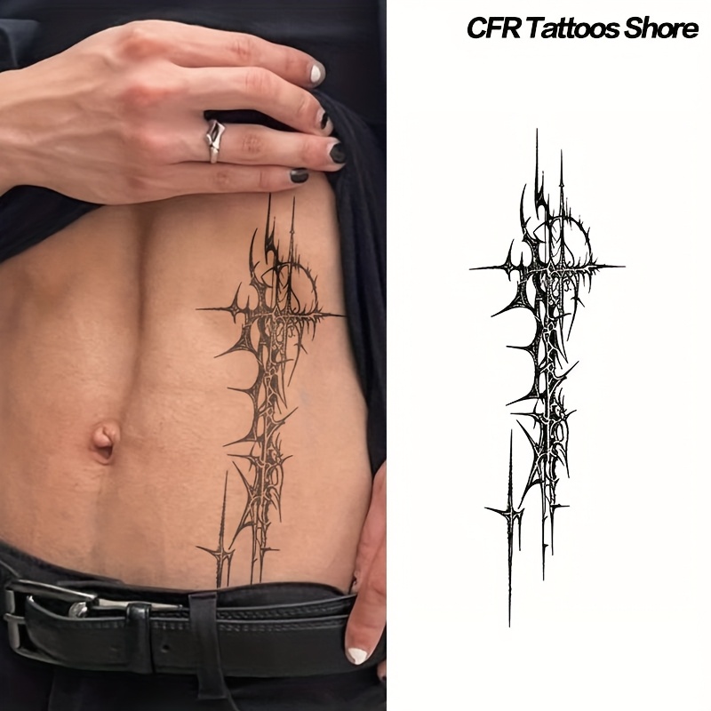   cross herbal juice tattoo sticker for men and women waterproof tattoo   new temporary tattoo on the arm party gift