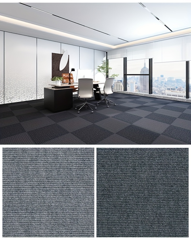 self   carpet tiles   non slip   floor stickers for office living room bedroom versatile square   design with polyester velvet finish details 2