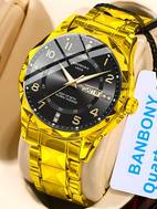 stainless steel quartz watch blue dial with roman date calendar display waterproof ipx7 casual sporty style casual sporty watch elegant watch design quartz movement