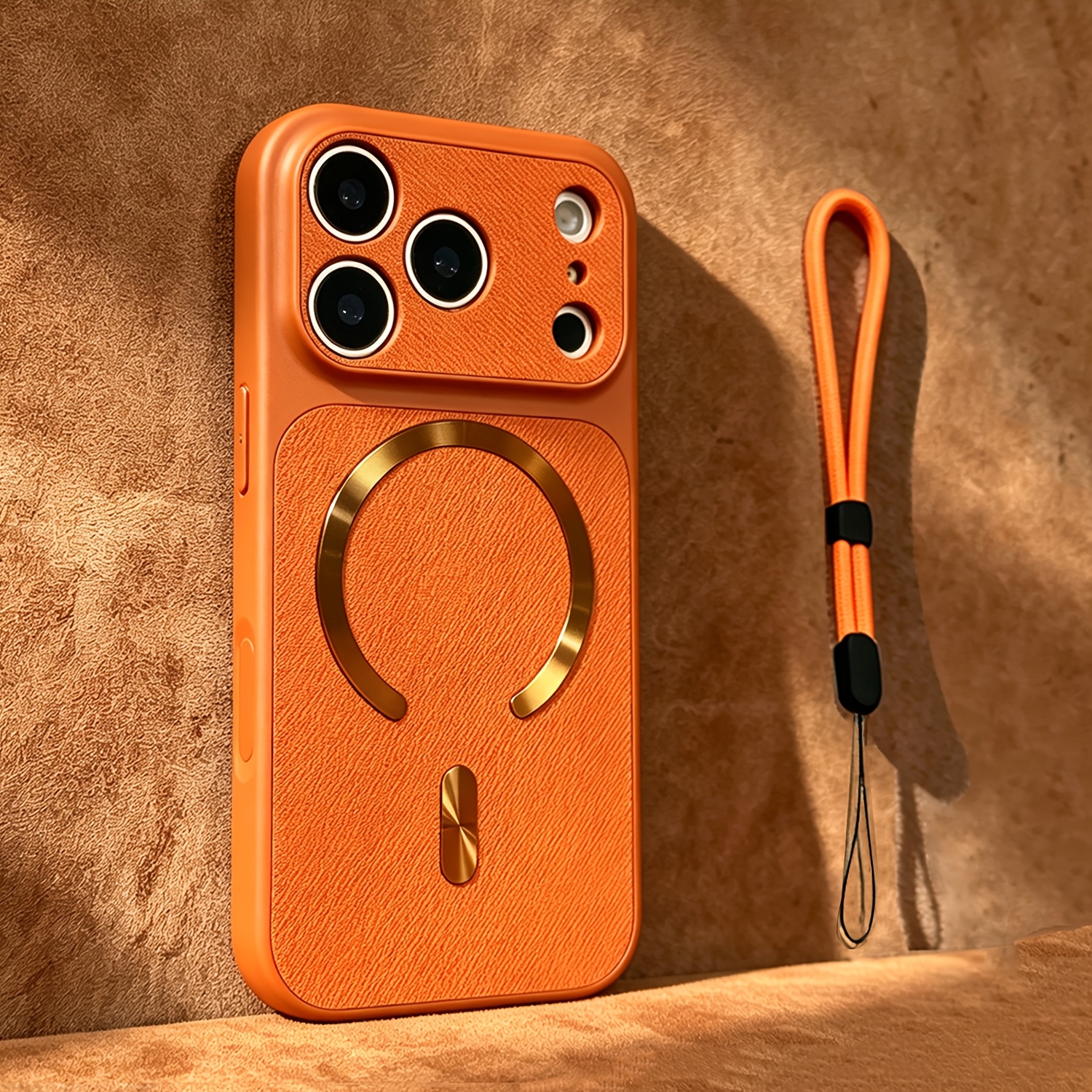 TEMU para Teléfono - Set de 2 piezas (1 y 1 Cordón) Cowboy de Lujo, Carga Inalámbrica Magnética, Rígida Compatible con iPhone 18Pro Max 18 Pro 17 16