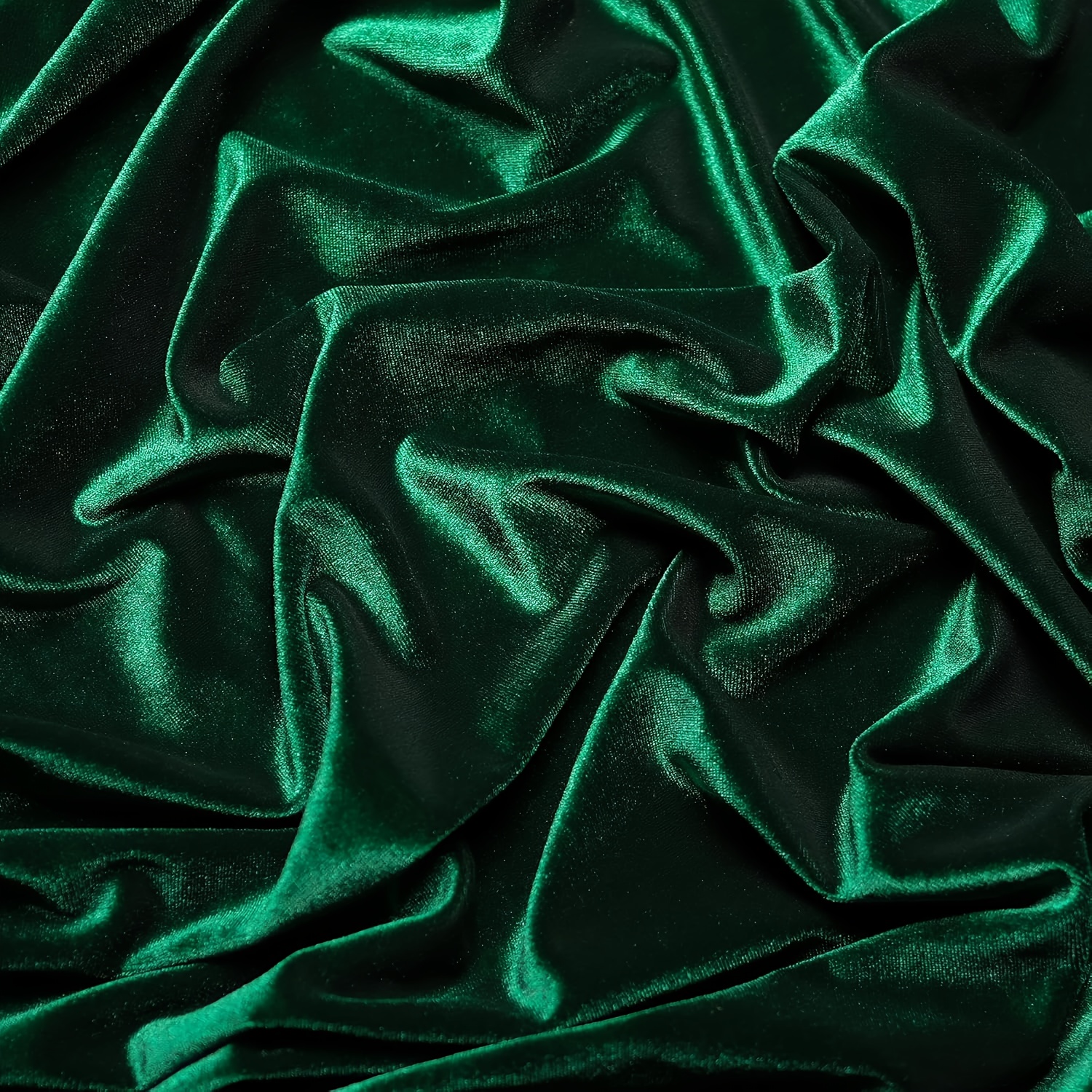 Image of Stretch Velvet Fabric By The Yard - 20" Wide Soft Stretchy Fabric For Sewing Clothes, Apparel, Costume, Crafts - 100% Polyester - Dark Olive Green - 3 Yards