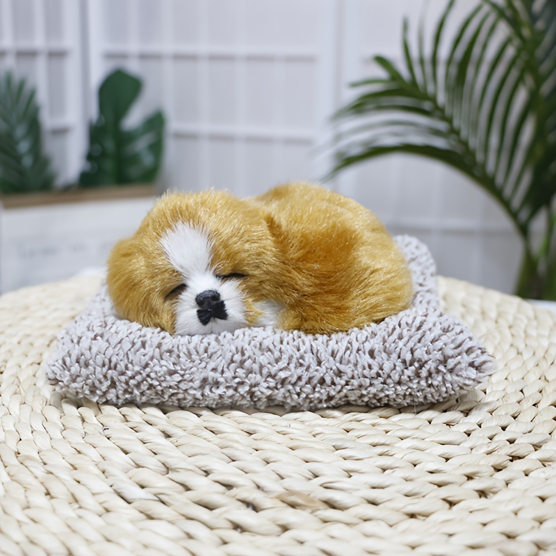 

Miniature Sleeping Dog Figurine - Realistic Synthetic Fur, Ideal For Decor, Indoor/outdoor Use, Gift