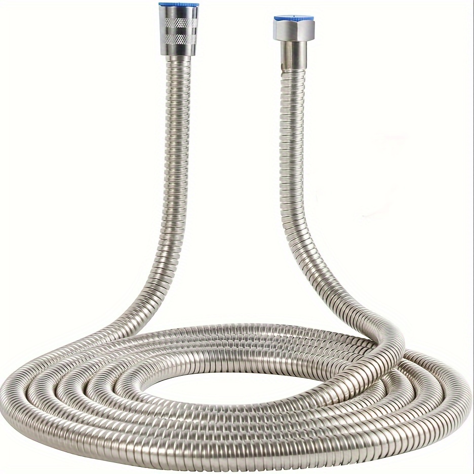 

16.4ft Shower Hose Extension, 304 Stainless Steel & Brass, Flexible Metal Line For Bathroom Faucet, & Leak-proof