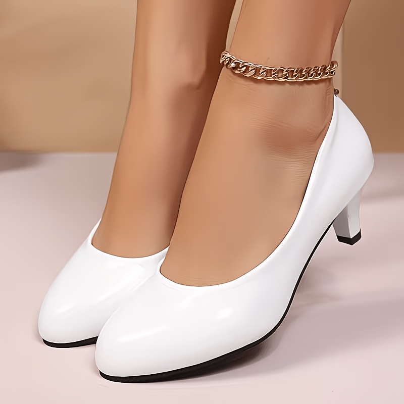 comfortable women's white dress shoes Women breathable canvas Women Usher Shoes-2901 White, White