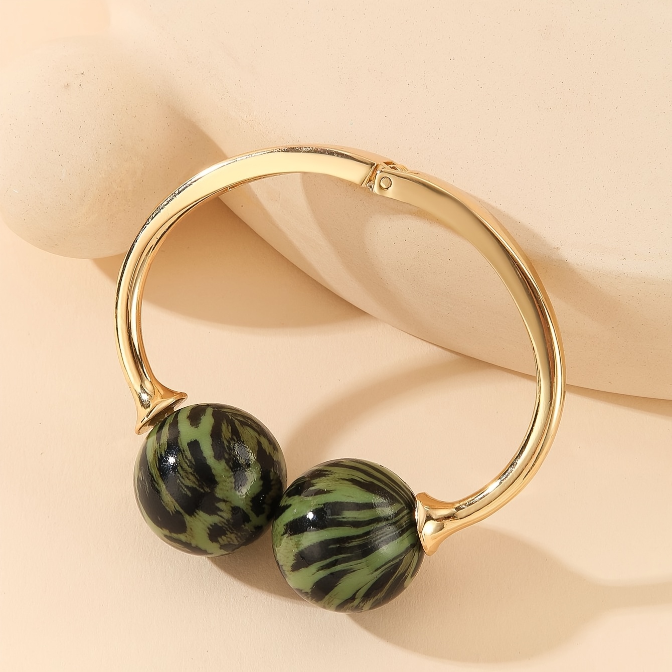 Dopamine Pearl Acrylic Open Bangle, Summer Collection