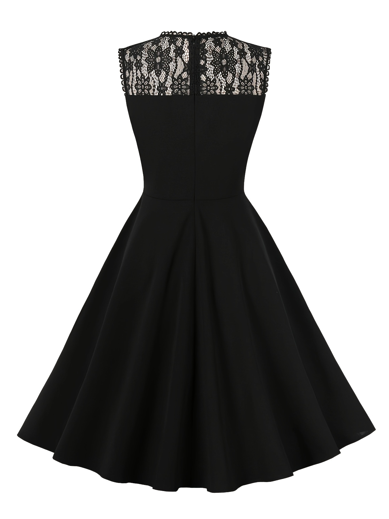 open lace back dress 1950s Halter Retro Cocktail Dress main image 0