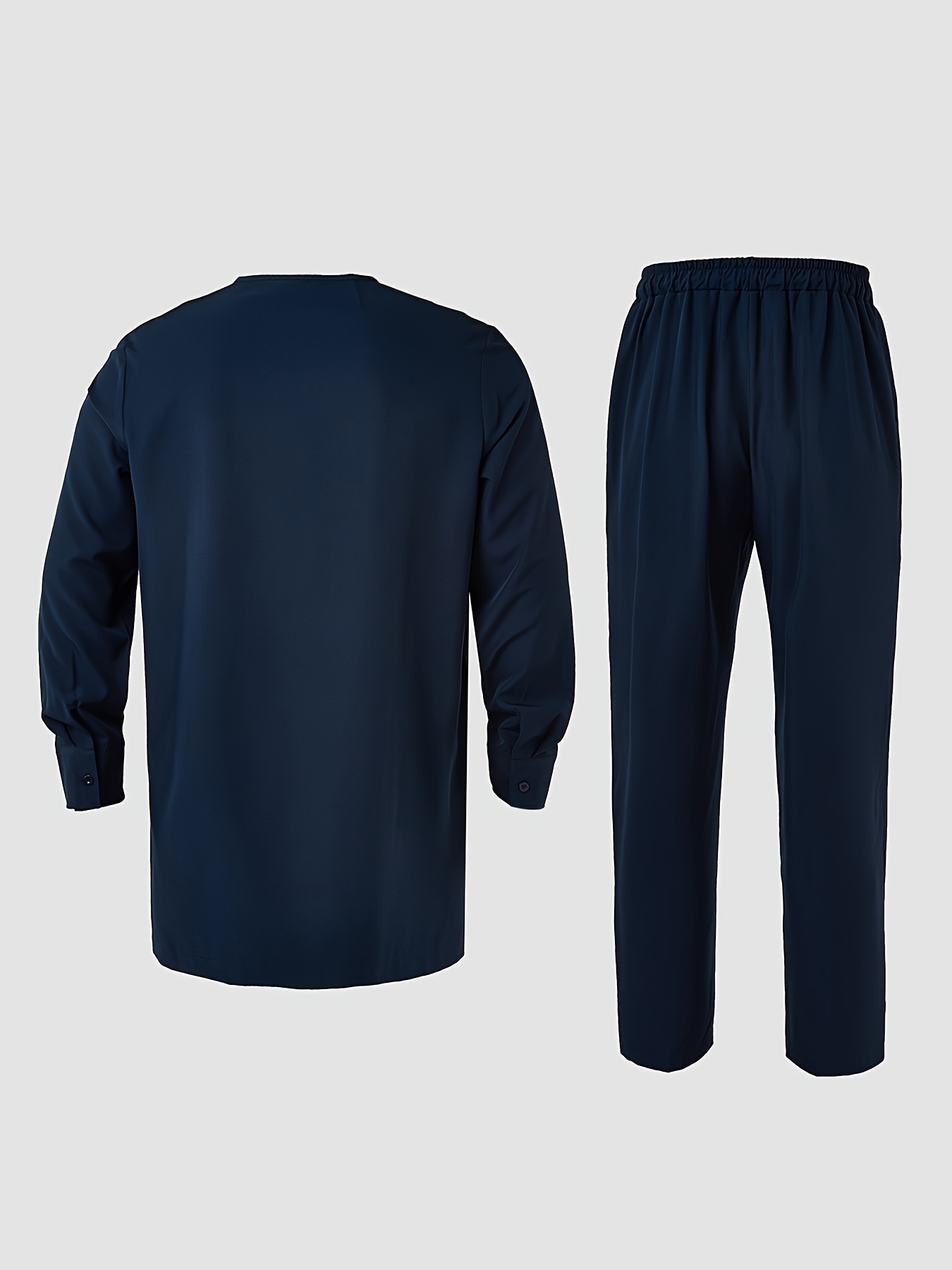 Men's Agbada 3pcs Set, Embroidered Pattern, Crew Neck, Hidden Buttons, Slit Hem with Pockets, Ethnic Pattern Robe, Long-Sleeve Shirt, Drawstring Elastic Waist Pants, Suitable for Banquets, Birthdays, Gatherings, Weddings, Holiday Celebrations, Dates