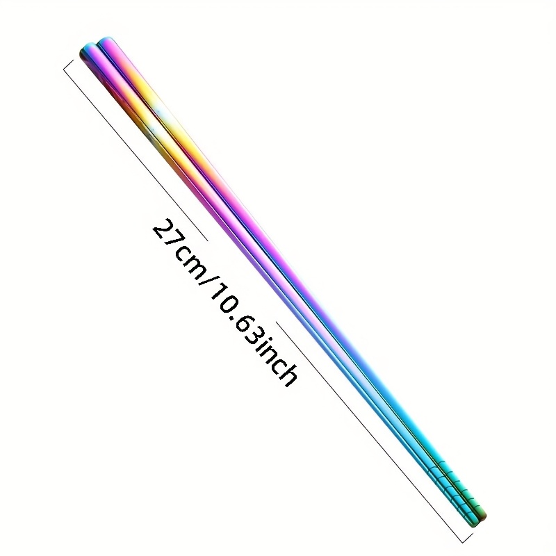 Image of 10.63-inch Stainless Steel Chopsticks In Elegant Black And Are Lightweight And Perfect For Home And Restaurant Use, Ideal For Sushi, Ramen, And Other Kitchen Utensils