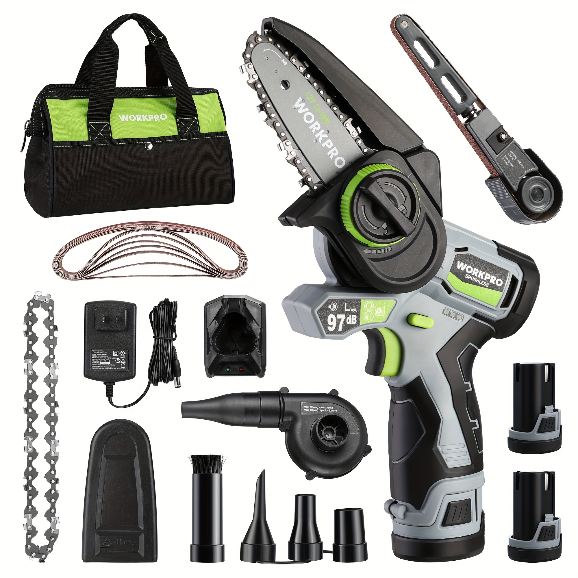 

Workpro , Saw, , Tool Kit, 12v, , 2 Batteries, Charger And Bag