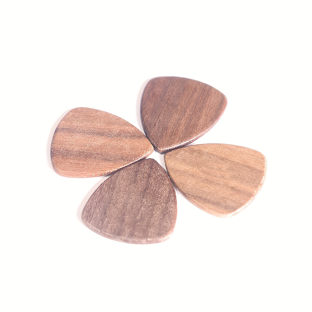 Solid Walnut Guitar Pick Music Pick Wooden Craft Pick Gift Small Wood Piece Pull Wooden
