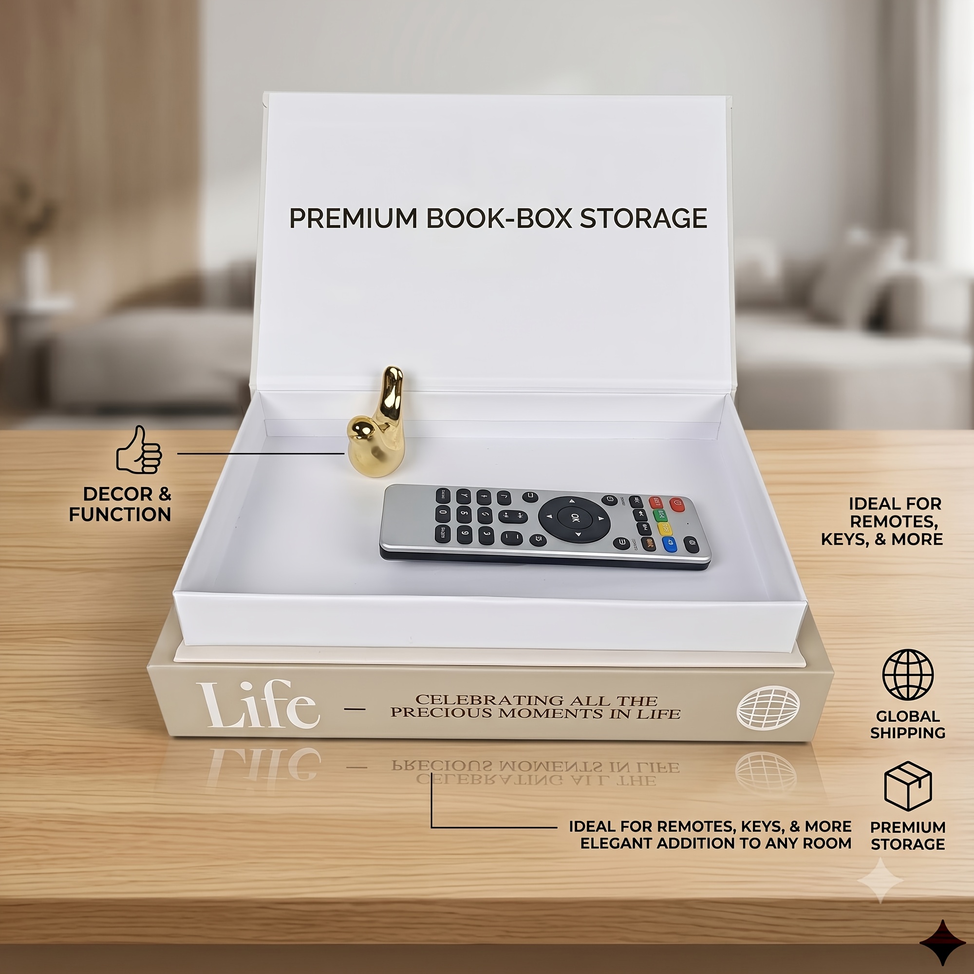 TEMU Set Of Decorative Fake Books For Home Decor, 2 Modern Minimalist Storage Book Boxes Suitable For Coffee Tables, Bookshelves And Mantels. Stylish