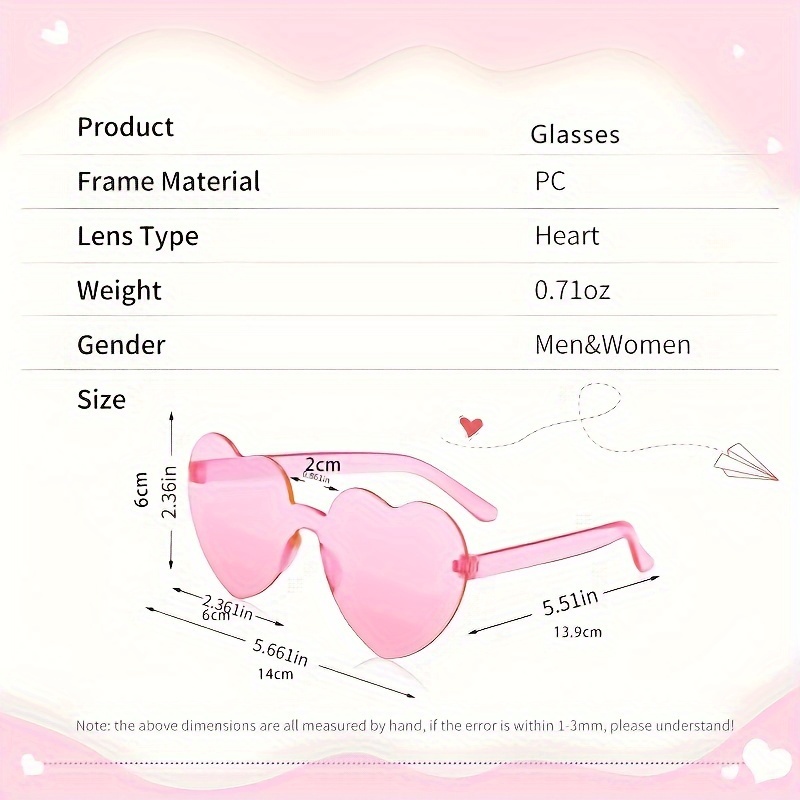 Heart Shaped Glasses Glasses Pack Bachelorette - Temu