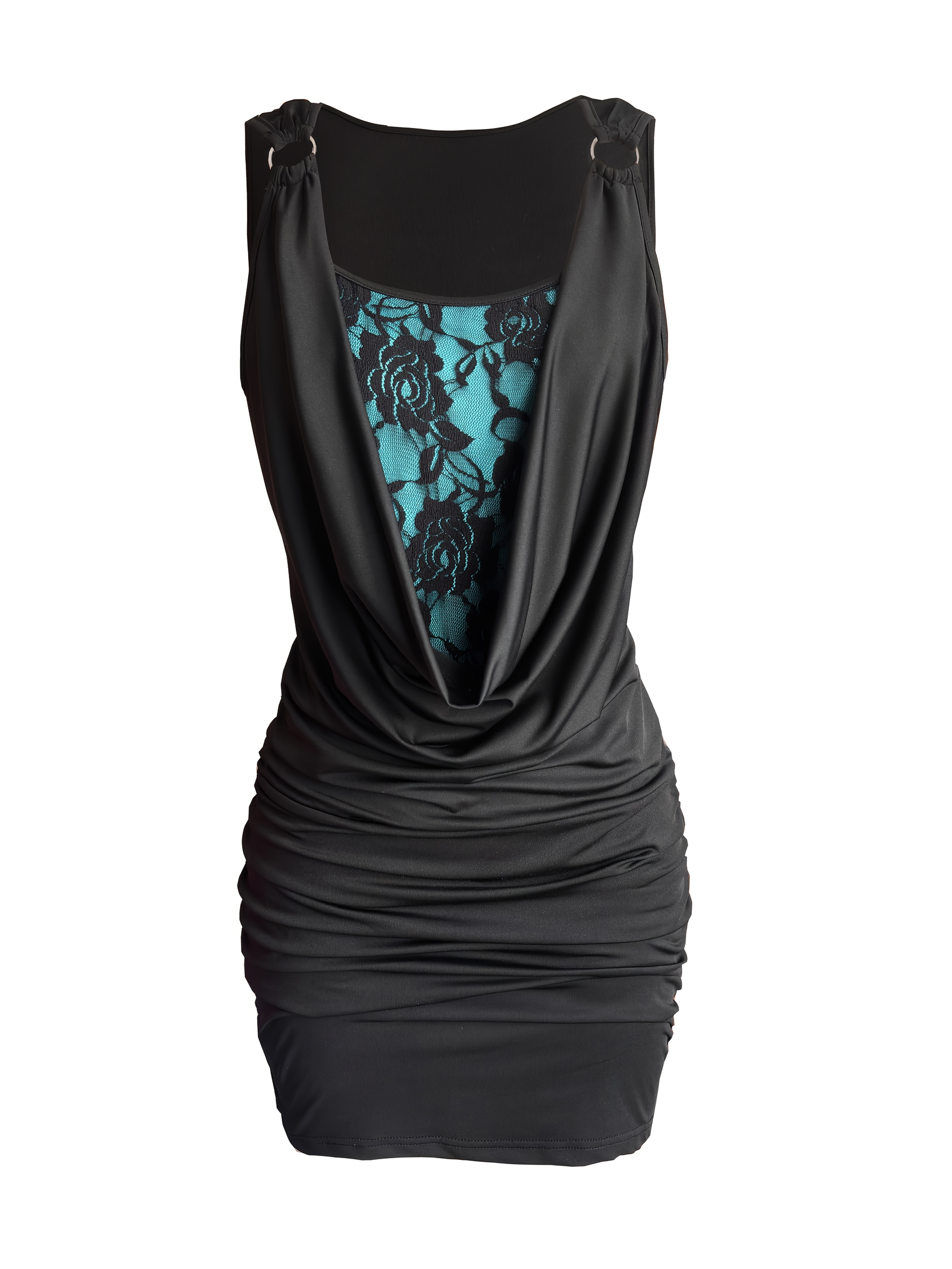 chinese dress ladies Black Bodycon Dress With Lace Insert Bust – AX Paris main image 1