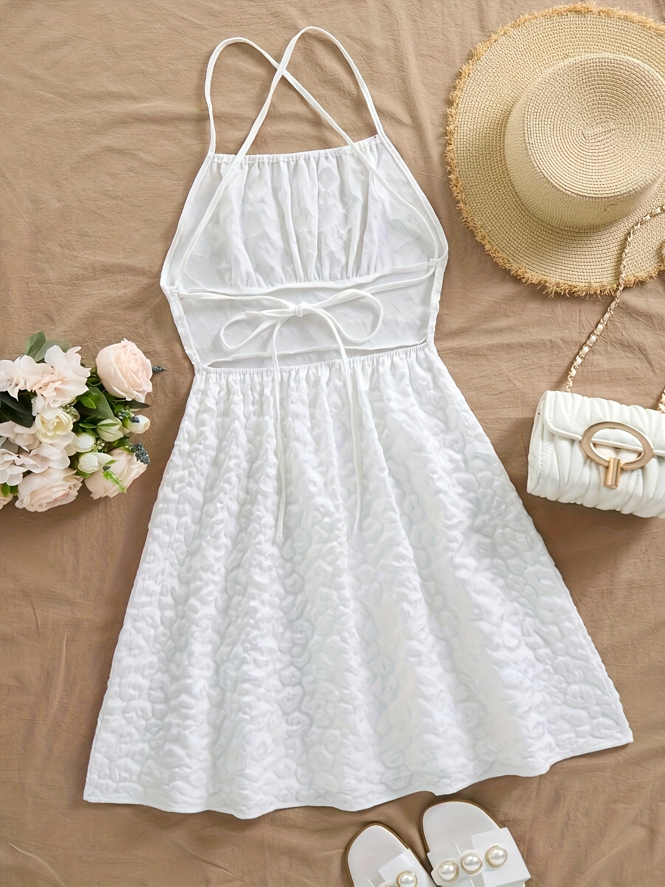 sachin and babi light blue dress Evening Pleated Halter Neck Dress main image 1