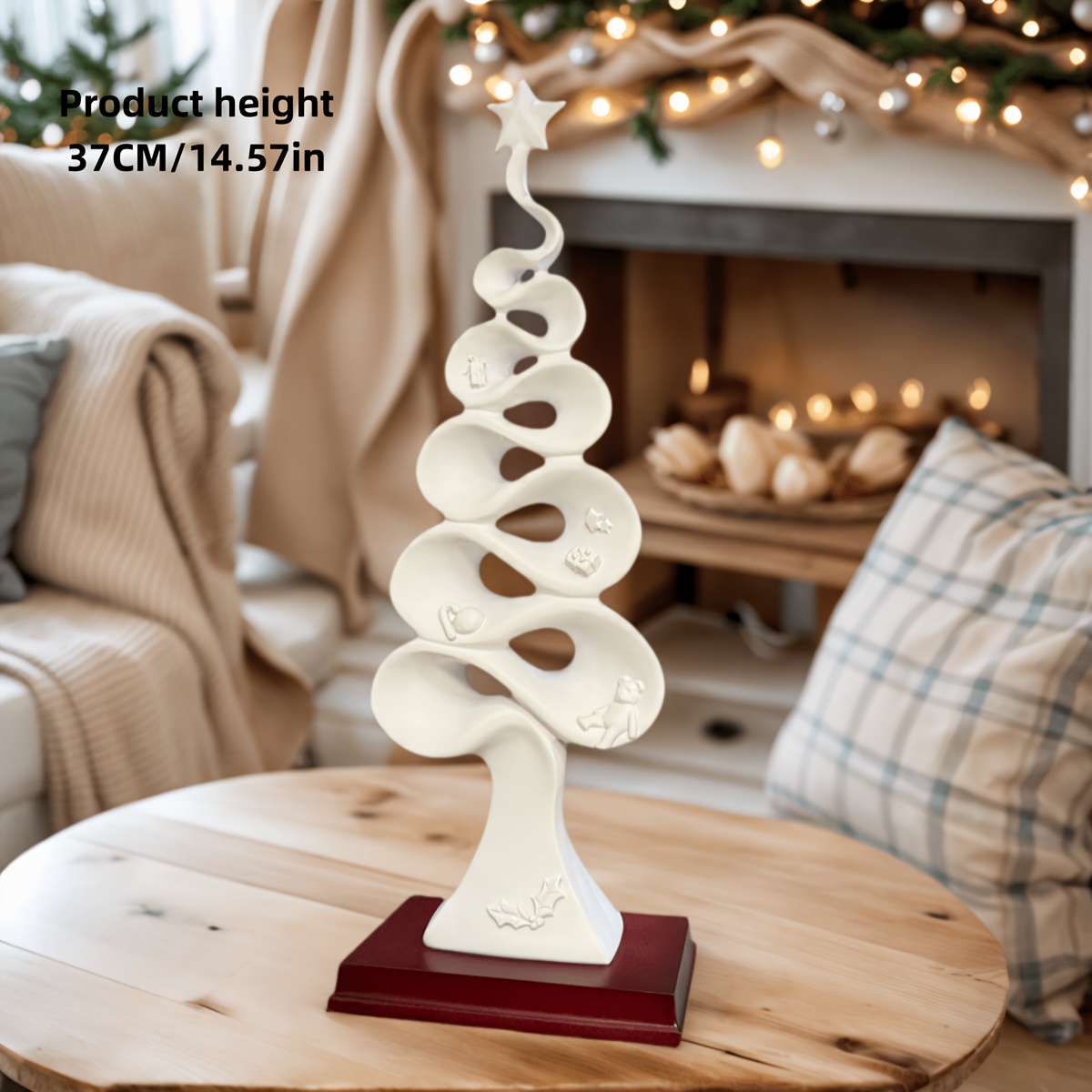 TEMU Cadeau de Fête du Nouvel An, Sculpture d'Arbre de Noël, Ornement, Art , Décoration de Noël, Ambiance de Maison, Cadeau , Décoration Intérieure