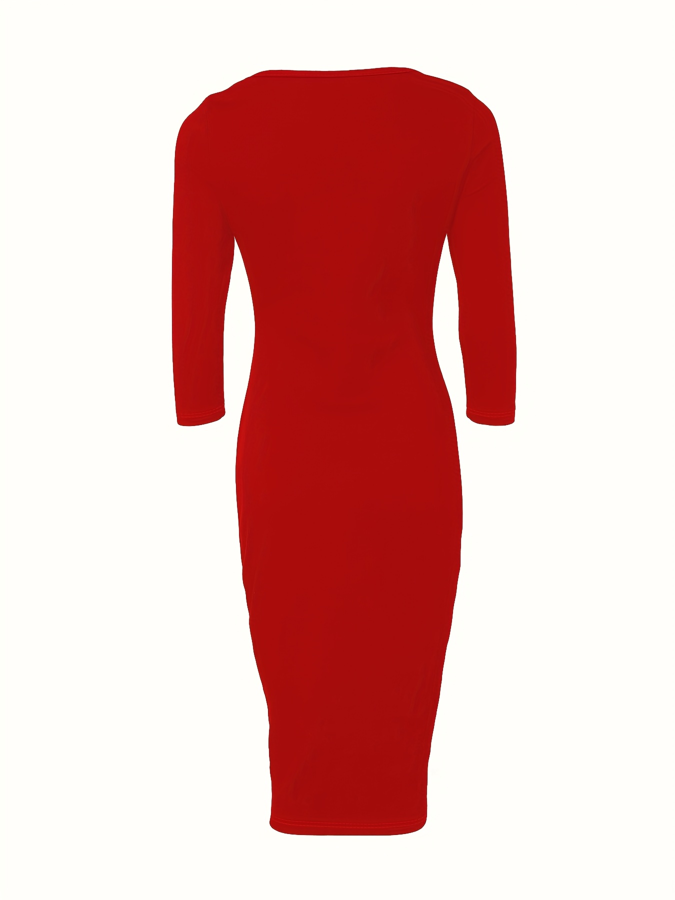 bodycon dress strapless Whistle Latex Midi Dress Red
