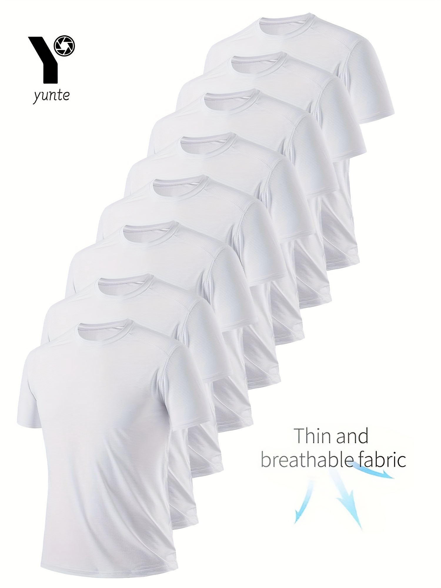 T-shirt Homme à Séchage Rapide - 95% Polyester, 5% élasthanne, Manches Longues, Coupe Sportive - 8