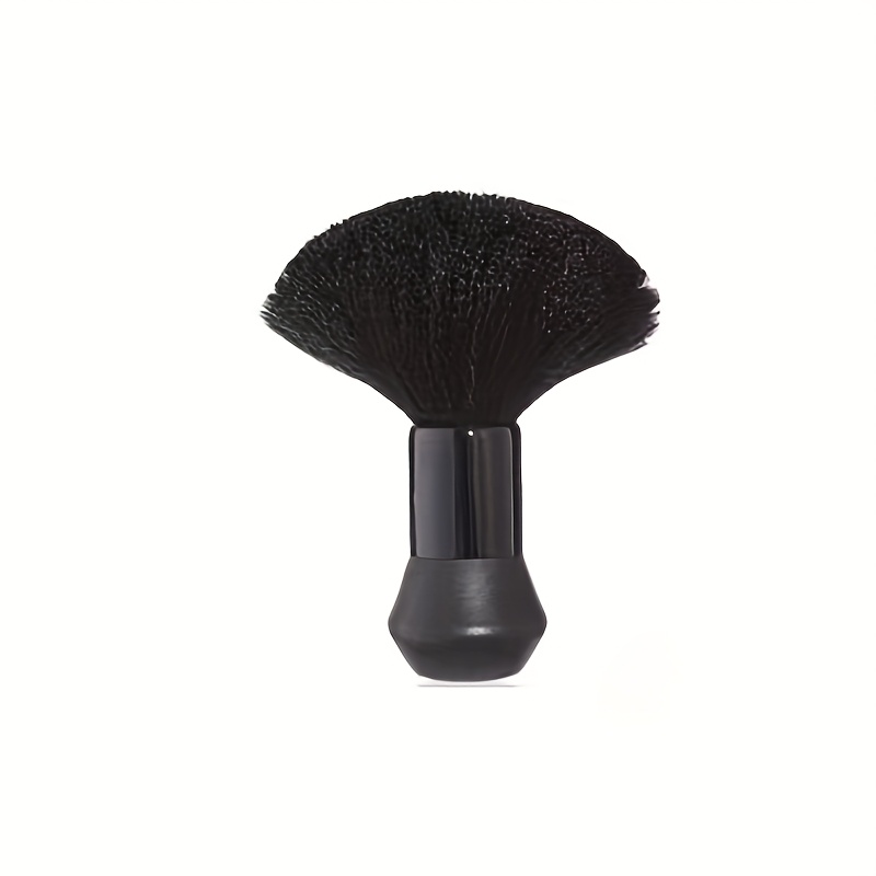 TEMU Professional Barber Neck Duster Brush, Hair Cutting Sweep Brush, Salon Styling Hairbrush Tools, 1pc Black Hair Cleaning Brush For Hairdressers, Barber Shop Neck Dusting Brush