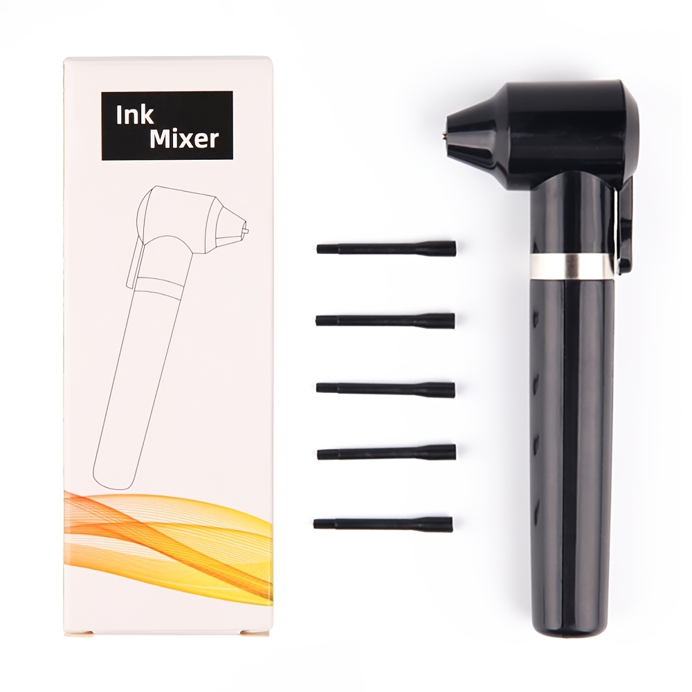 TEMU 1 Set Of Tattoo Ink Blender , With 50 Stirring Sticks, Dye Sticks, Permanent Makeup Tools, To Prevent Sedimentation, Tattoo Dye Mixing Tools,