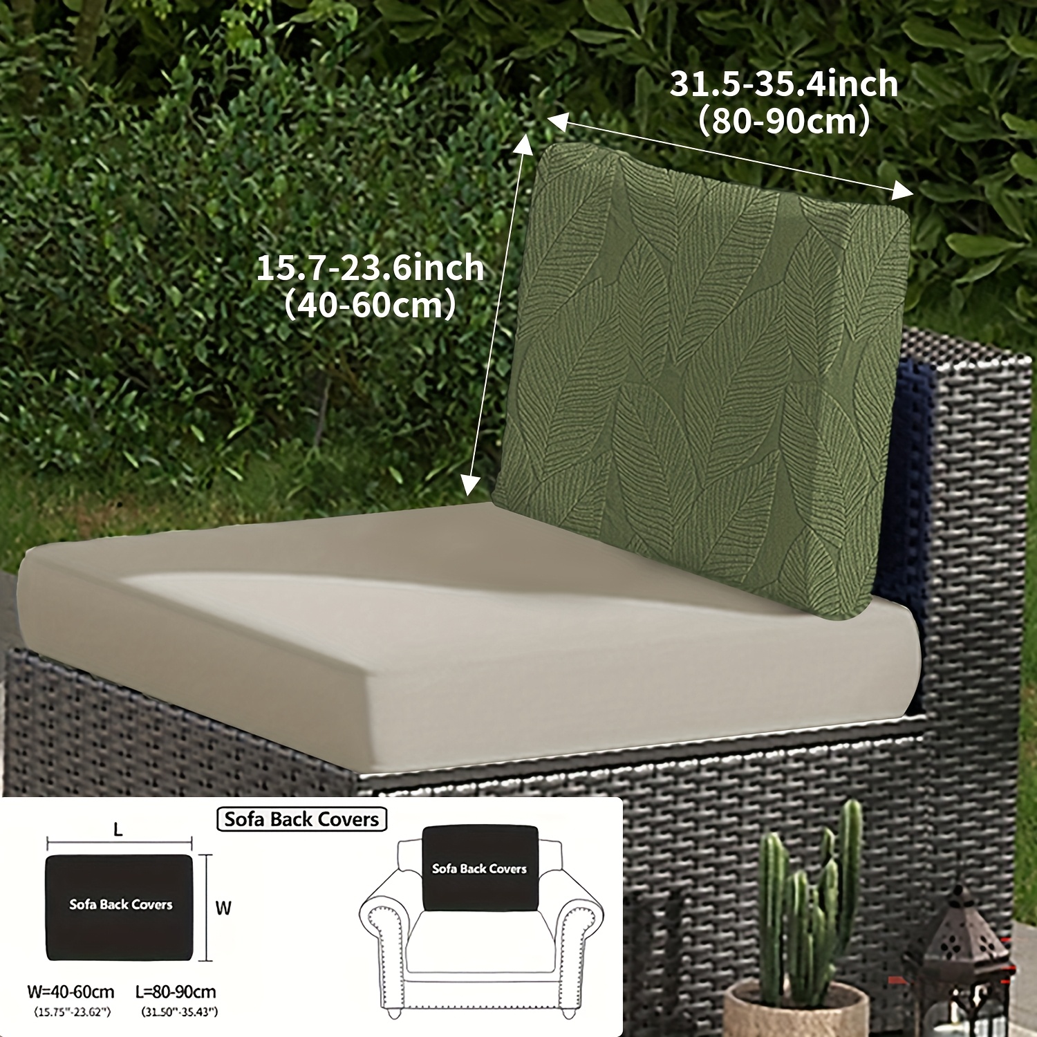 TEMU 1 para sofá de exterior de 1/2/3 plazas, de tela de felpa de elasticidad, y cómoda, para mascotas, ideal para sofás de patio, para sofá de