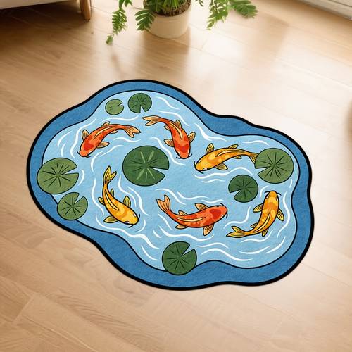 item picture irregular rug suitable for indoor use soft plush with backing non slip suitable for living room bedroom kitchen entryway suitable for christmas halloween easter thanksgiving decor