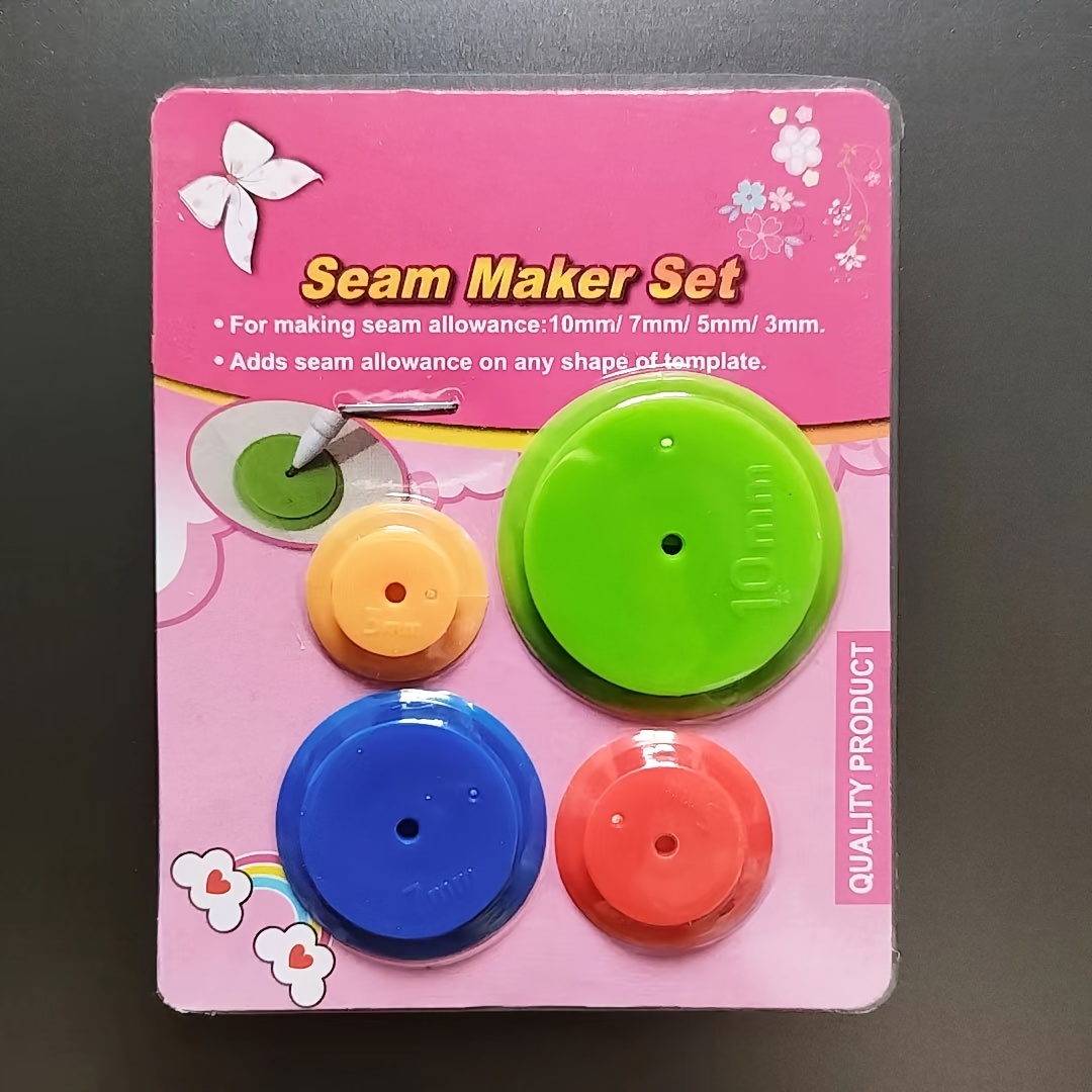 

4-piece Tailor's Seam Guide Set - Multicolor Patchwork Scan Wheels For Sewing, Quilting & Crafting