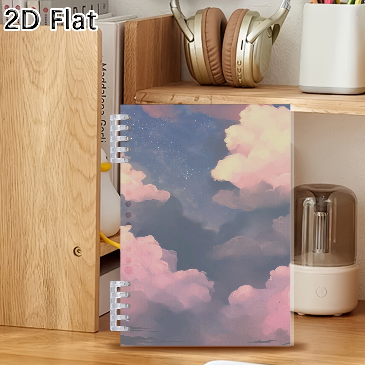 cuaderno de 1 pieza con estampado de   rosa   y   estrellado,   para       y uso de estudio