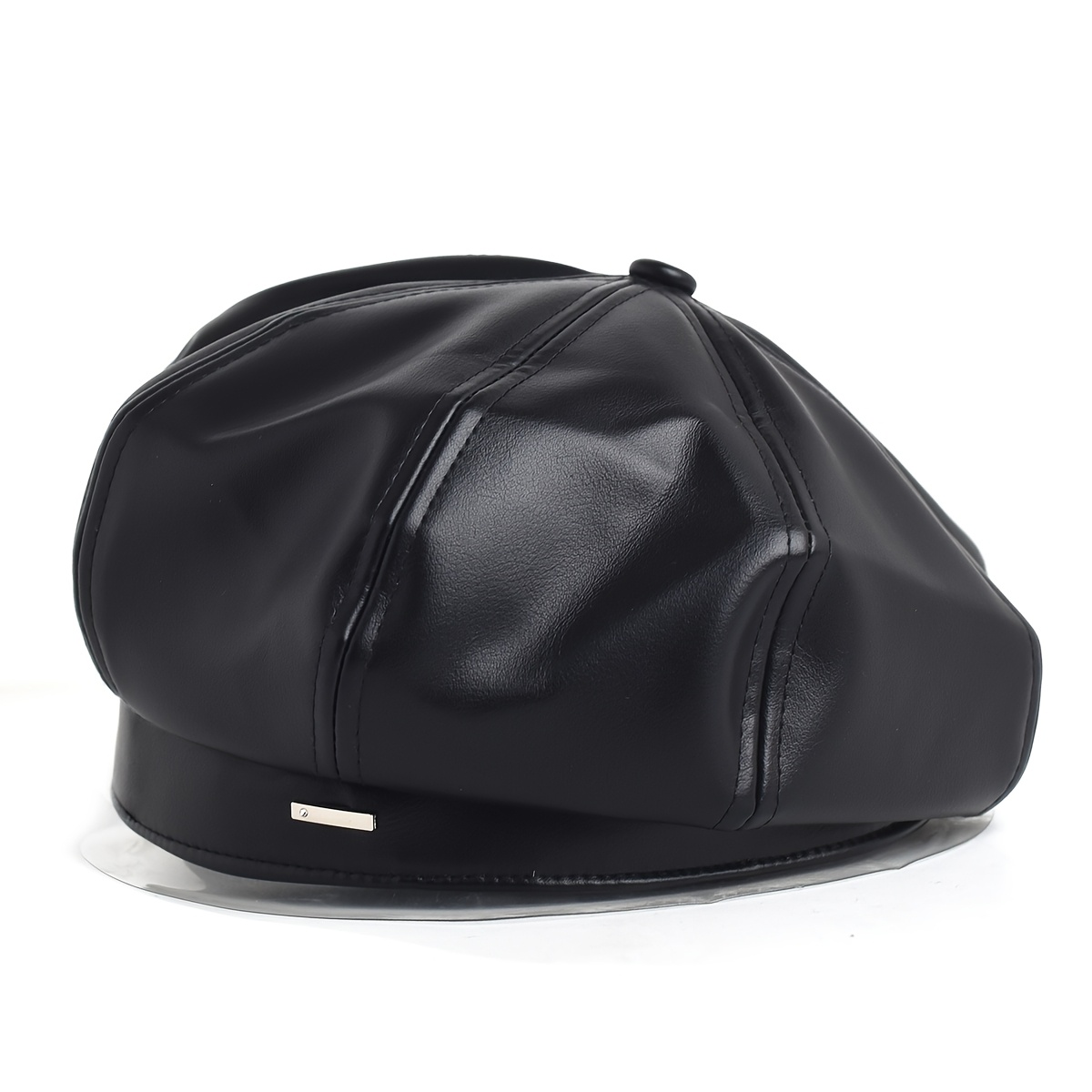 TEMU Christmas Vintage British Pu Berets For Women French Beret Hats Artist Painter Solid Style Classic Octagonal Berets Suitable For Daily Outdoor