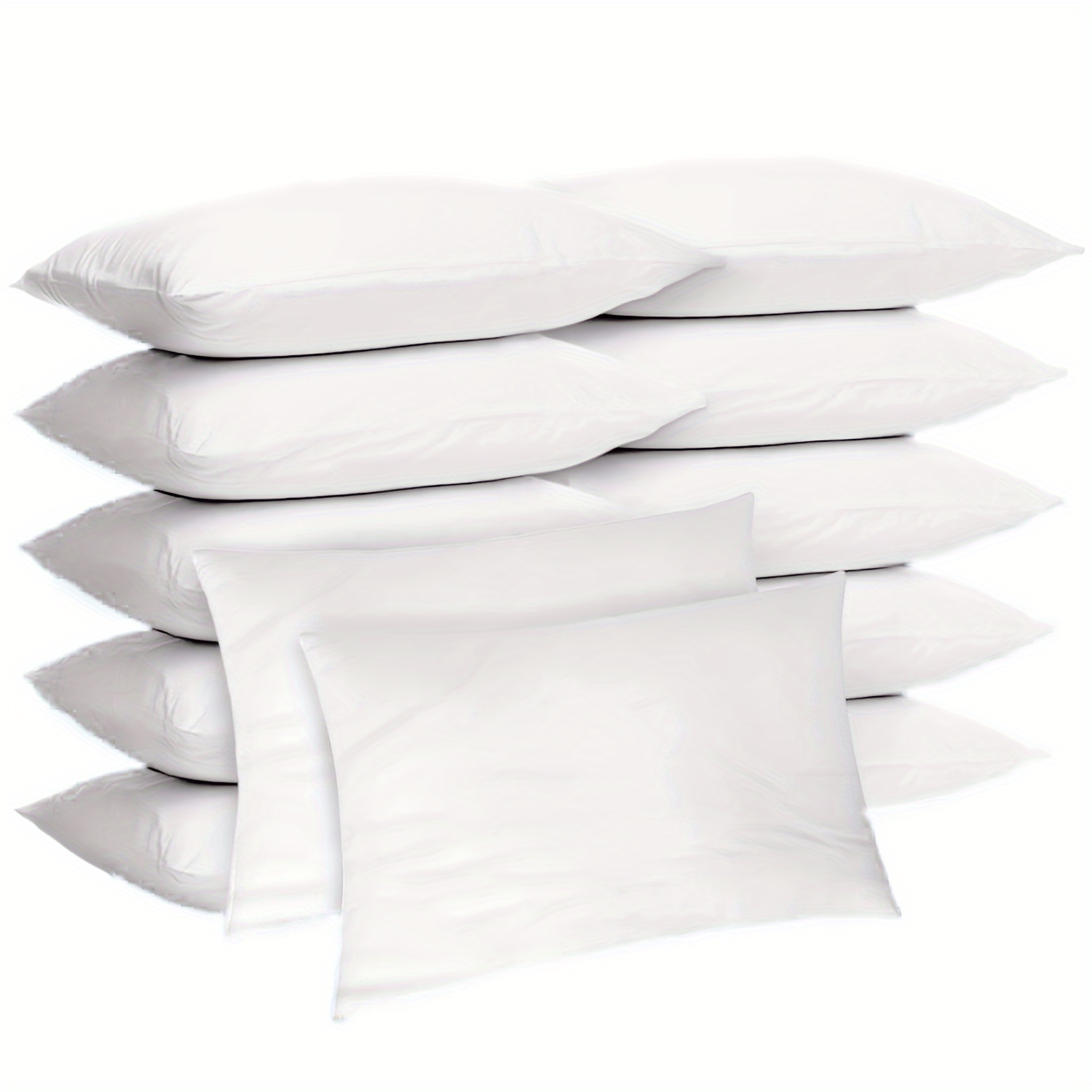 

12- Softtouch Pillowcases, Hypoallergenic , Envelope , & -, No Fading, Washable, For Bedroom, Sofa, Dorm & Decor - 80-85g Weight