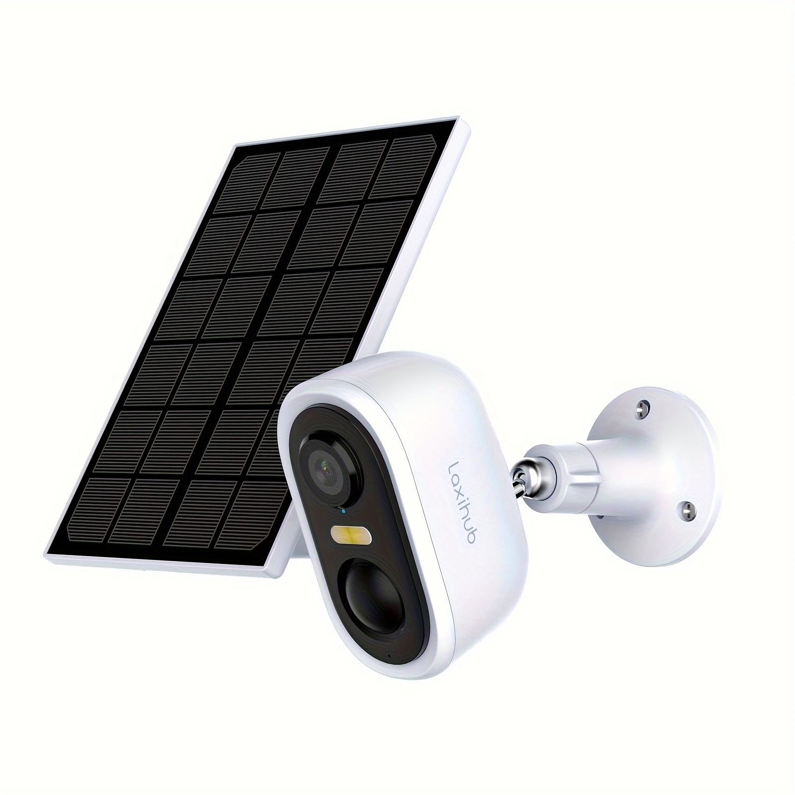 TEMU 1pc Laxihub - 3mp Outdoor Camera, Ai Detection, 2k Qhd, Ip65 , , Spotlight, , Hanging, , Removable Panel, / Alerts, Cloud/sd Options