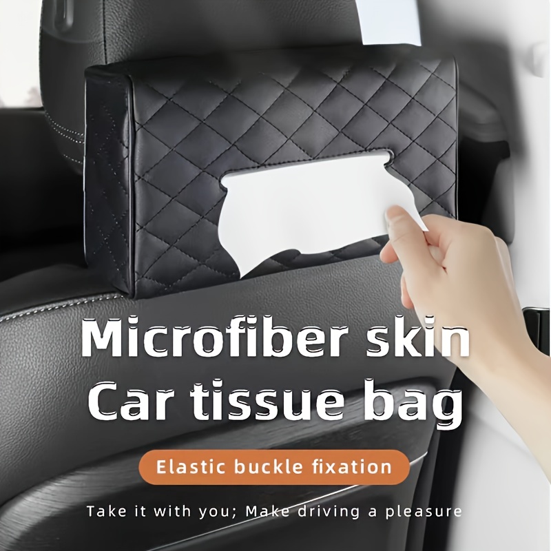 

A Tissue Box Holder For Cars, In Single Or Double Packs, Along With A Universal Sun Visor And Seat Back Storage Organizer, Suitable For Automotive Accessories.