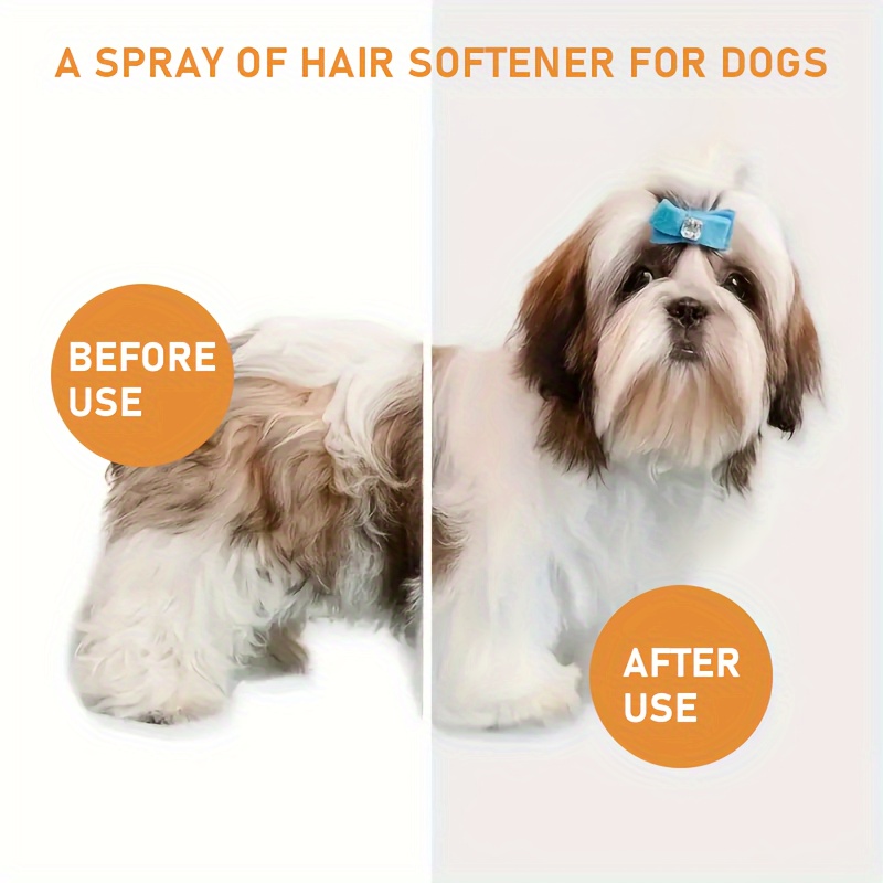 Pet Hair Softening Spray 100ml, Gentle Formula with Easy-to-Use Nozzle  Design for Deep Hydration and Smoothing – Knots, Leaves Fur Silky  - Main Image