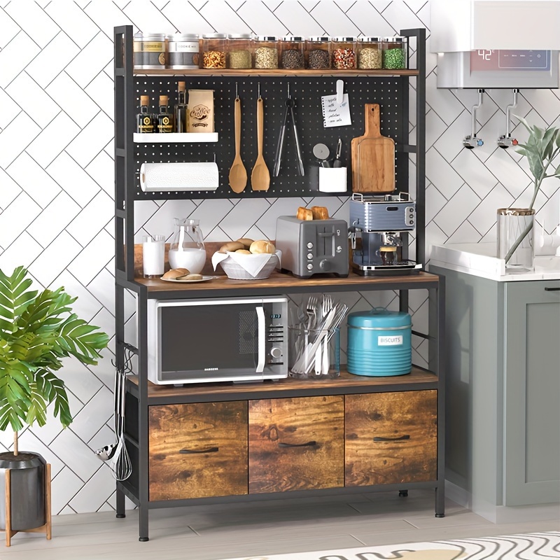 Metal kitchen bakers rack top