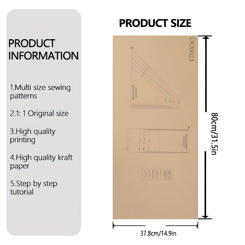 TEMU 1:1 Scale Sewing Patterns Suitable For Beginners - 1:1 Scale Pet Garment Templates, Step--step Diy Clothing Making Patterns, Handmade Apparel