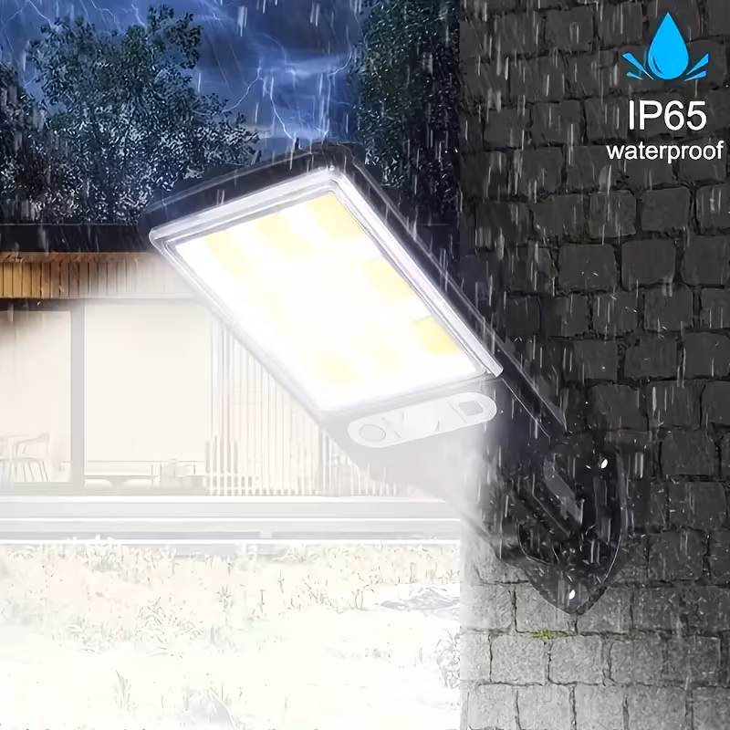 solar powered street light 8 6 4 2pcs with sensor 108cob reflector led security wall lamp with remote control 3 working for garden patio porch door garage spotlight thanksgiving new year christmas gift use your home Product details 1