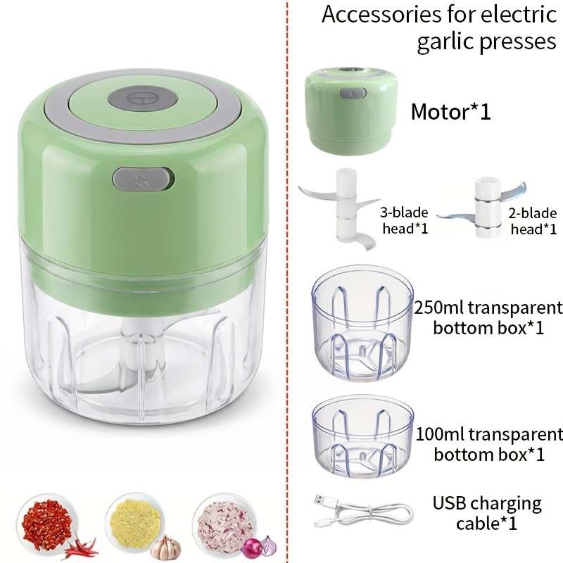 TEMU Electric Garlic Crusher, Garlic Puree Maker, Meat Grinder, Minced Garlic Kitchen Appliance, Automatic Garlic Grinder, Household Small-sized