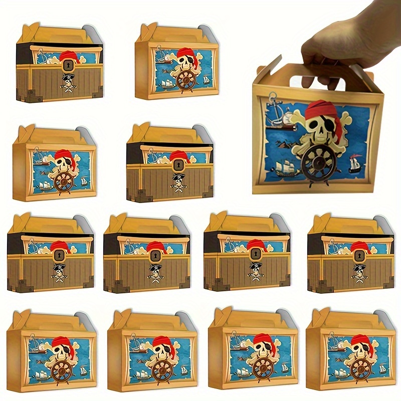 

Pack de 12 Boîtes en Forme de Corne avec Carte au Trésor de Pirate - Parfaites pour les Cadeaux de Fête, Emballage de Bonbons & Chocolats, Décorations d'Anniversaire & de Mariage.