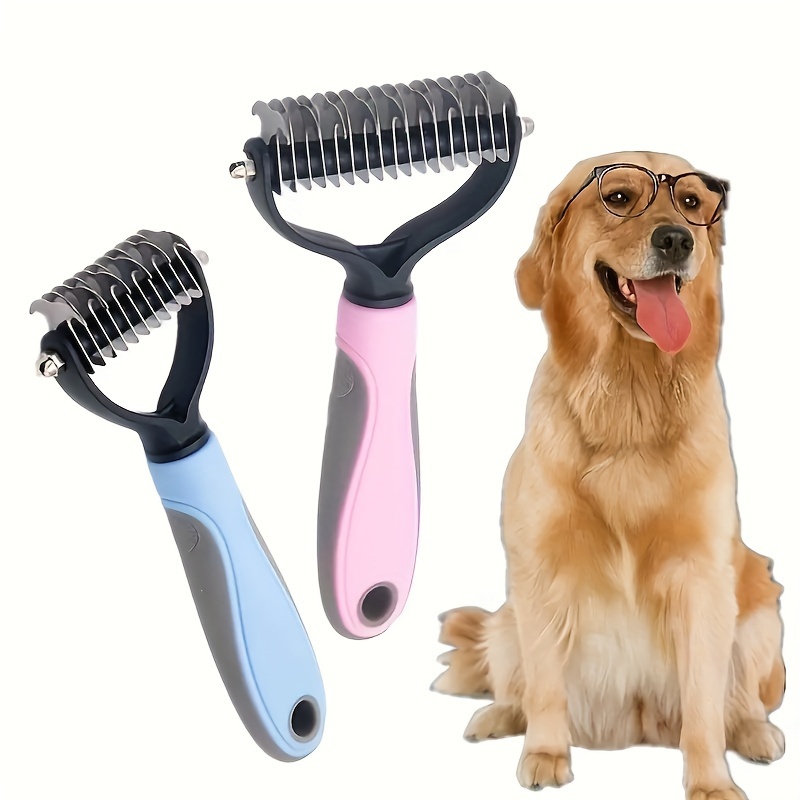 

Pets Fur Knot Cutter, Dog Pet Deshedding Tools, Pet Cat Hair Removal Comb Brushes, Dogs Grooming Shedding Supplies