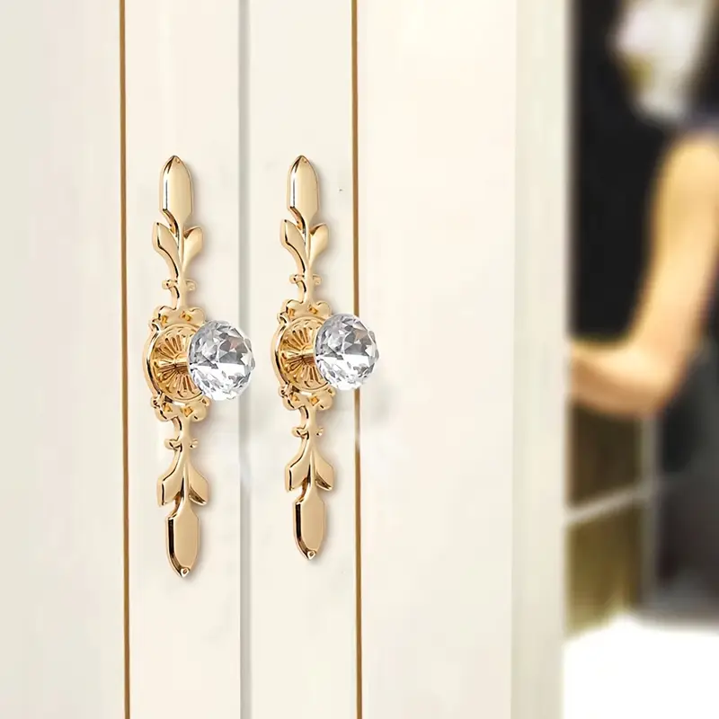 6 pack golden crystal glass decorative knobs - Temu 6 pack golden crystal glass decorative knobs - Temu