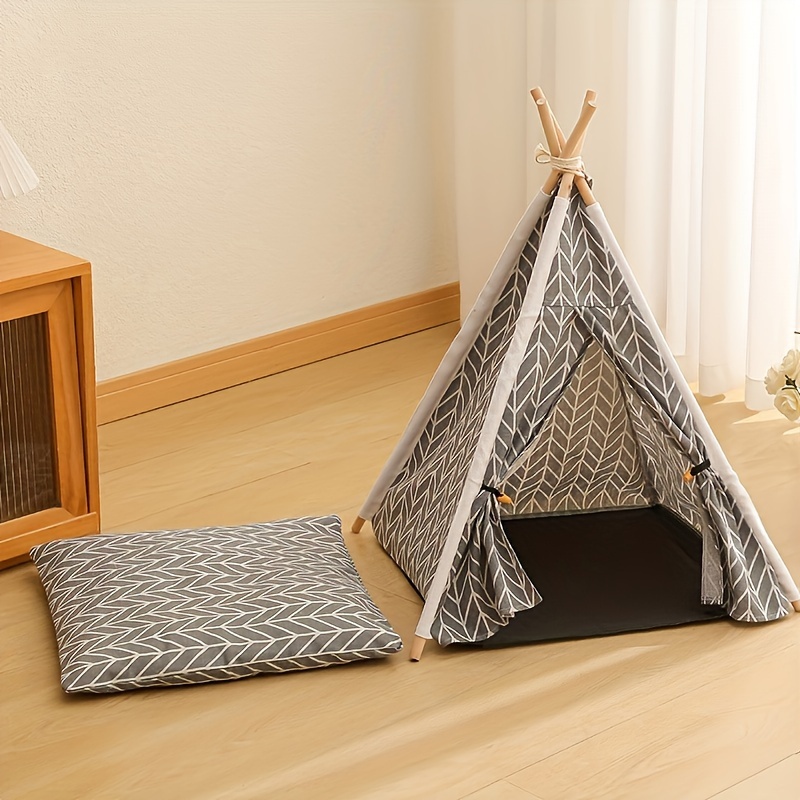 

All-season Cozy Cat Tent | Vintage Style, Easy Assembly & Washable | Indoor Pet House For Cats And Small Dogs Cat Houses For Indoor Cats Cat Tent For Outside