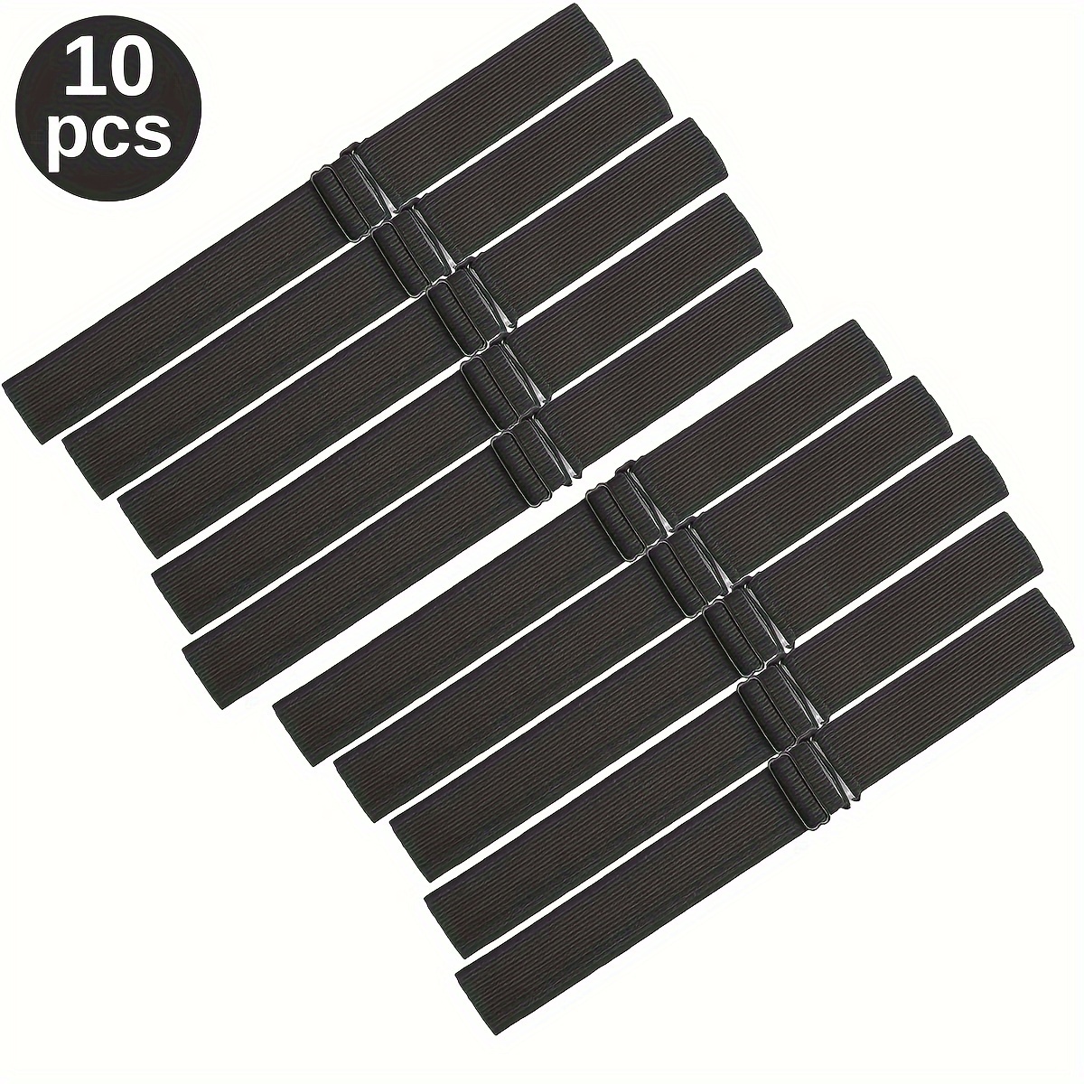 

10pcs Black Adjustable Wig Band, Wig Adjustable Binding Strap, Adjustable Wig Band For Wigs And Wigs Making, Adjustable Wig Band, Wig Band