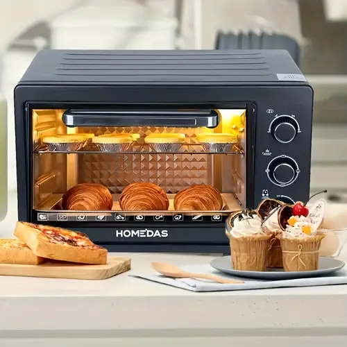 new xl toaster oven 38qt 6 family size black 1600w