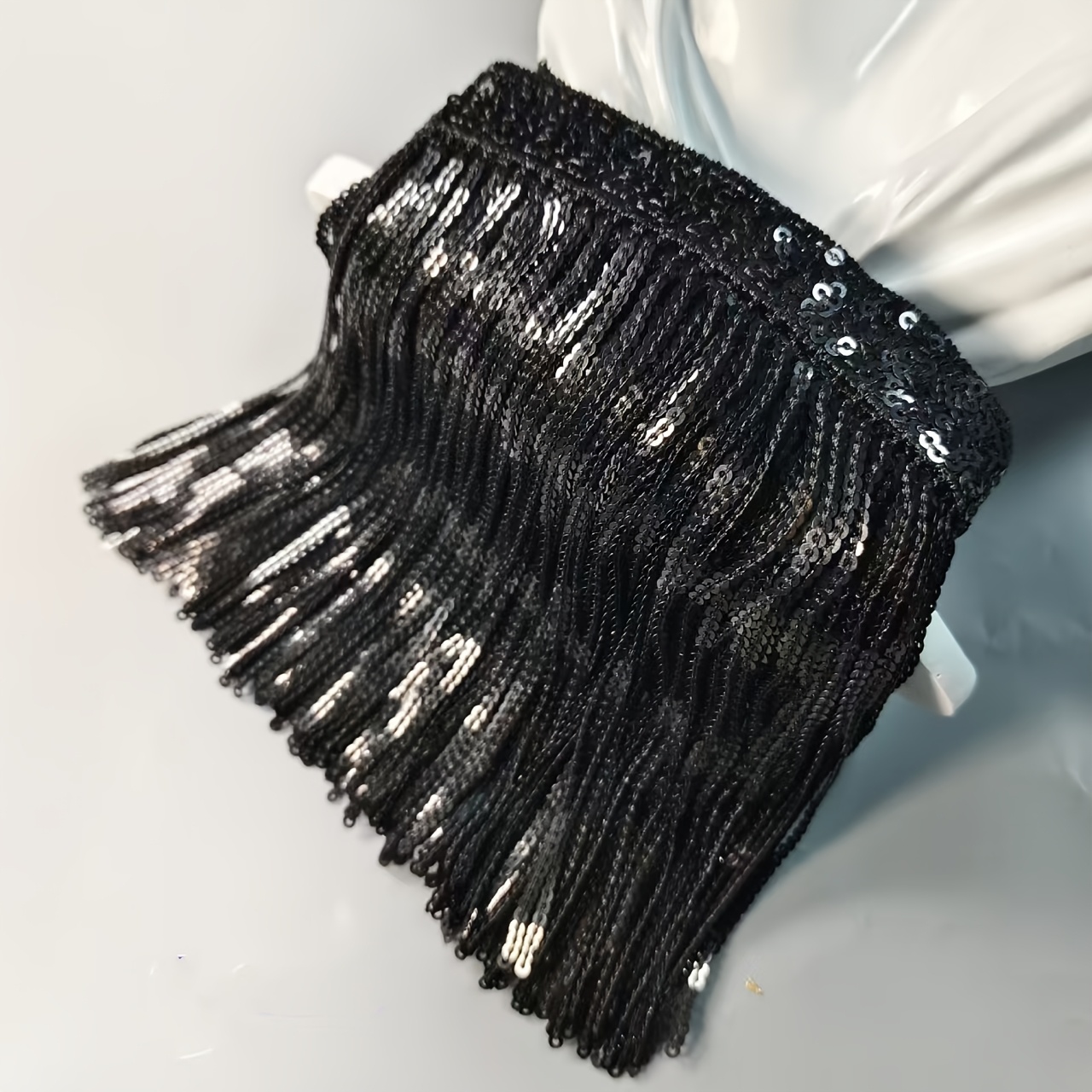 TEMU 110cm Stage Tassel Sequin Lace Tassel Accessory For Fashionable Clothing Tassel Project