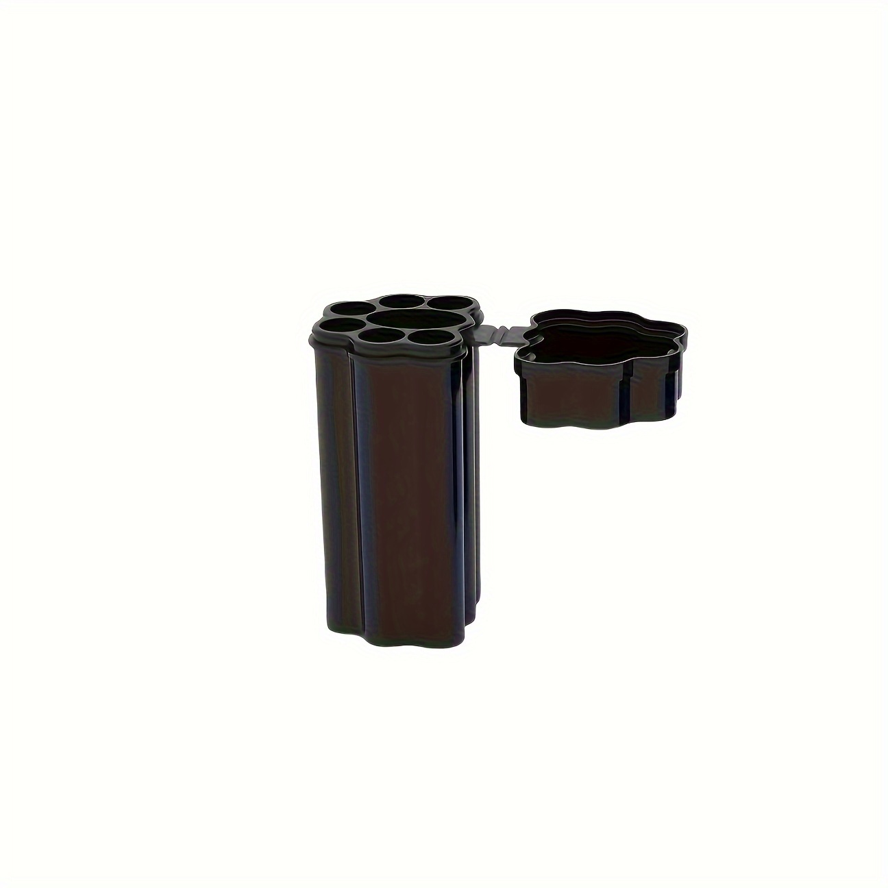 Image of 1pc Flip Cover Storage Box, Suitable For Daily Storage - 6 Hole Waterproof Tool, Pressure Resistant, Moisture-proof, Safe Storage, Easy To Carry Additions - Suitable For Men And Women To Use