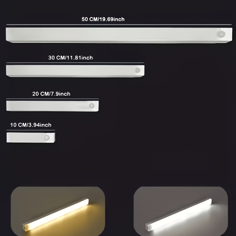 3-Pack Smart Night Light with Rechargeable Battery and Motion Sensor