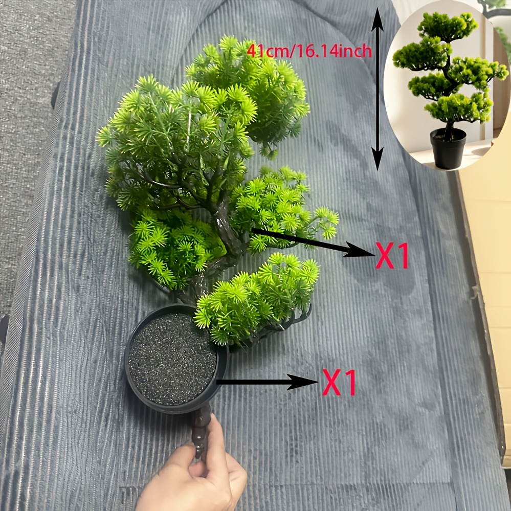 TEMU Nouveau Grand Pin d'Accueil Artificiel à 5 Branches. Aucun Arrosage ou Élagage , Convient pour un Placement Intérieur et Extérieur, et Durable.