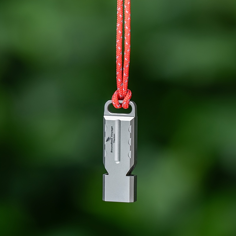 Pure Titanium Outdoor Emergency Whistle for Camping