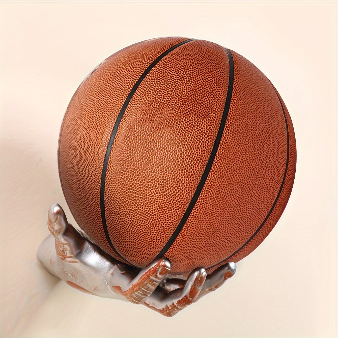 

Classic Sports Resin Hand Sculpture Basketball Holder - Wall Mountable Ball Bracket For Volleyball, Soccer - Non-electric, Featherless Christmas Ornament For Home Decor, Ideal Gift For Sports Fans