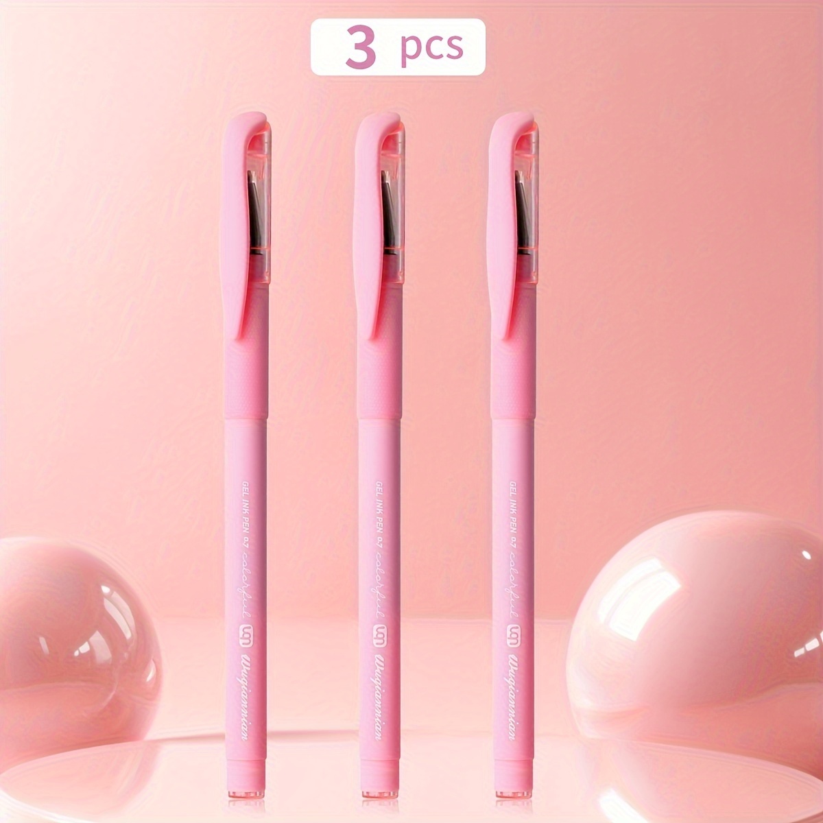 TEMU Wqn 3/6pcs Stylish Ins Colorful Gel Pens, Quick-dry Ink, 0.7mm Tip, Smooth Writing, Comfortable Grip, Perfect For Journaling And Handwriting